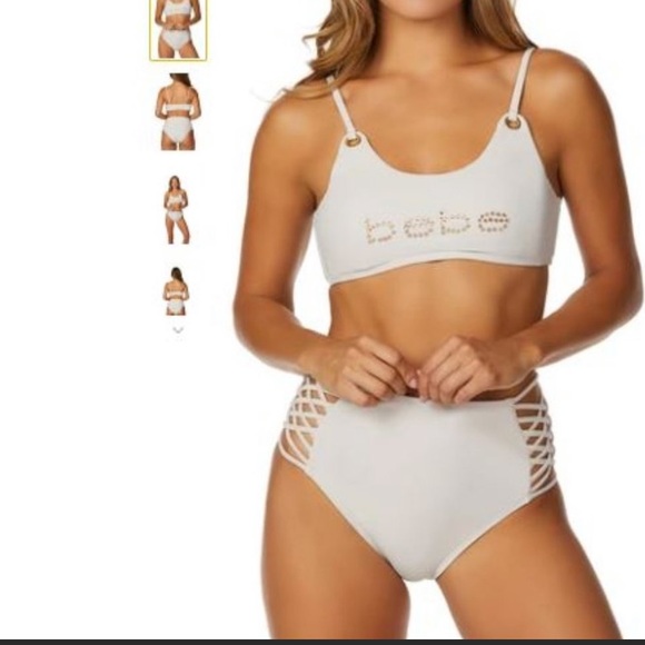 bebe Other - ✨Final✨Bebe O-Ring Crystal Logo Bikini✨